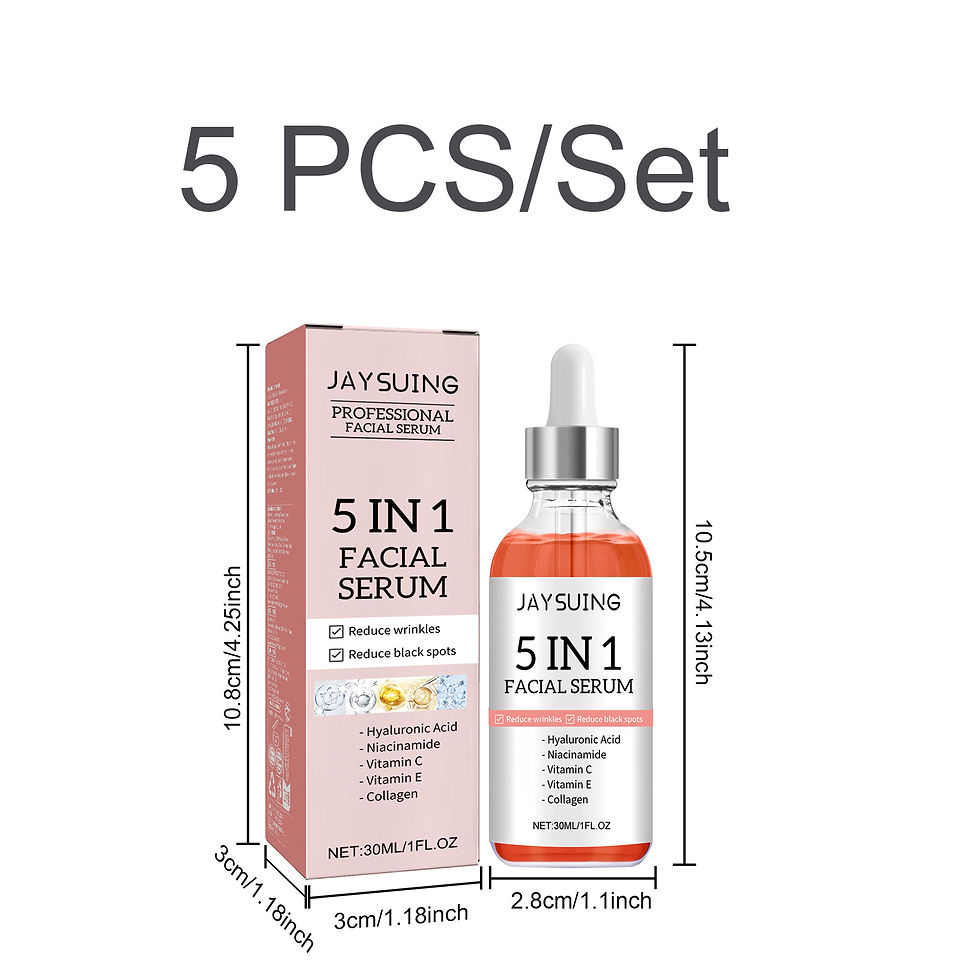 Thumbnail: New 5 in 1 Facial Serum Hyaluronic Acid Niacinamide Vitamin C Brightening Fine L