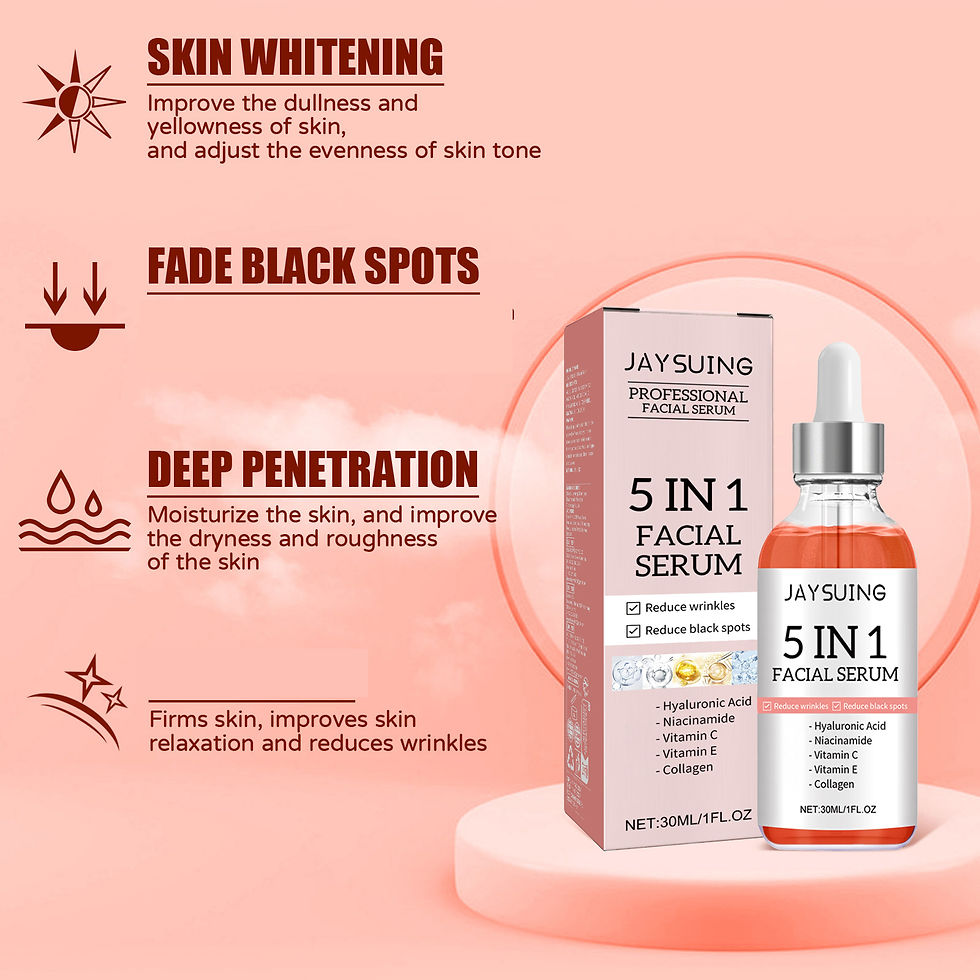 Thumbnail: New 5 in 1 Facial Serum Hyaluronic Acid Niacinamide Vitamin C Brightening Fine L