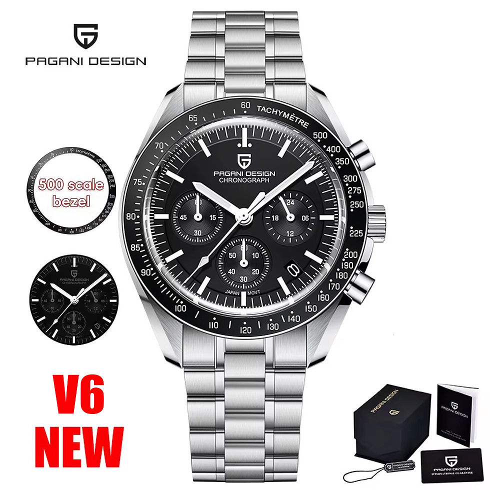Pagani Design chronograph watch with black dial