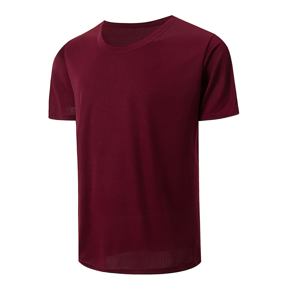 Miniatura: 1/5 Pcs Men's Summer Waffle Leisure Short-sleeved Youth Fitness Running Jogging 