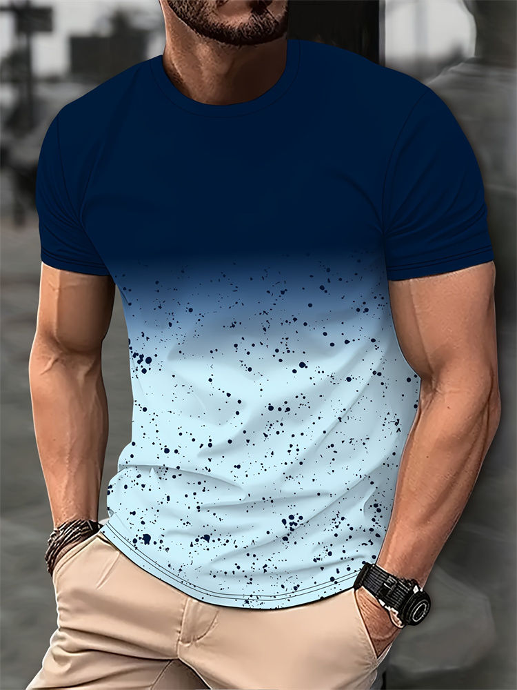 Miniatura: 2025 Mens Casual T Shirt Variegated Print T Shirt King Fitness Shirt Oversized S