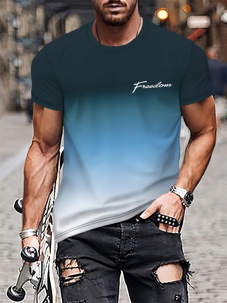 Miniatura: 2025 Mens Casual T Shirt Variegated Print T Shirt King Fitness Shirt Oversized S