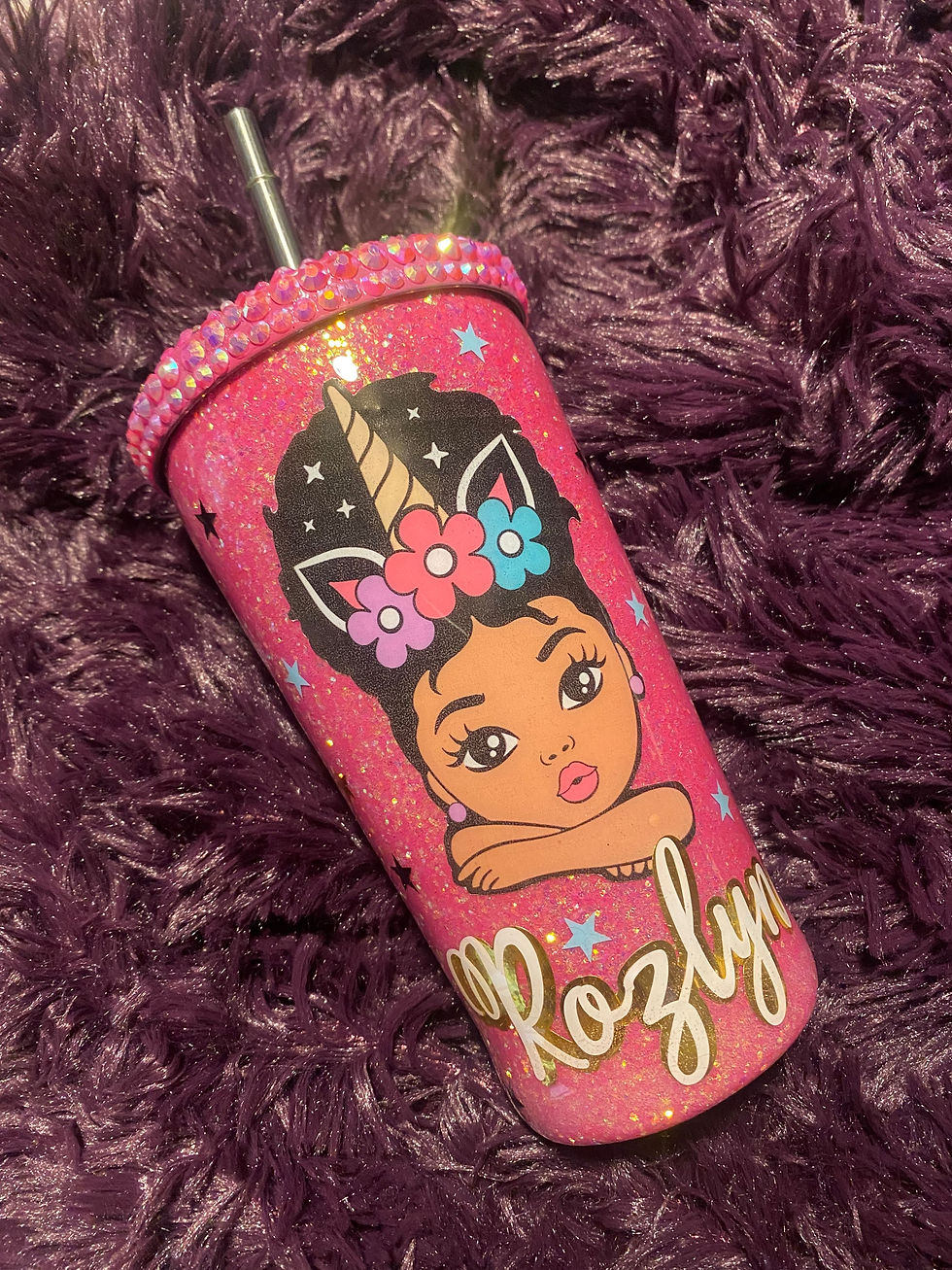 Afro baby with Rhinestone topper