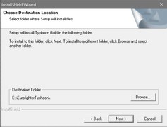 Choosing a destination folder