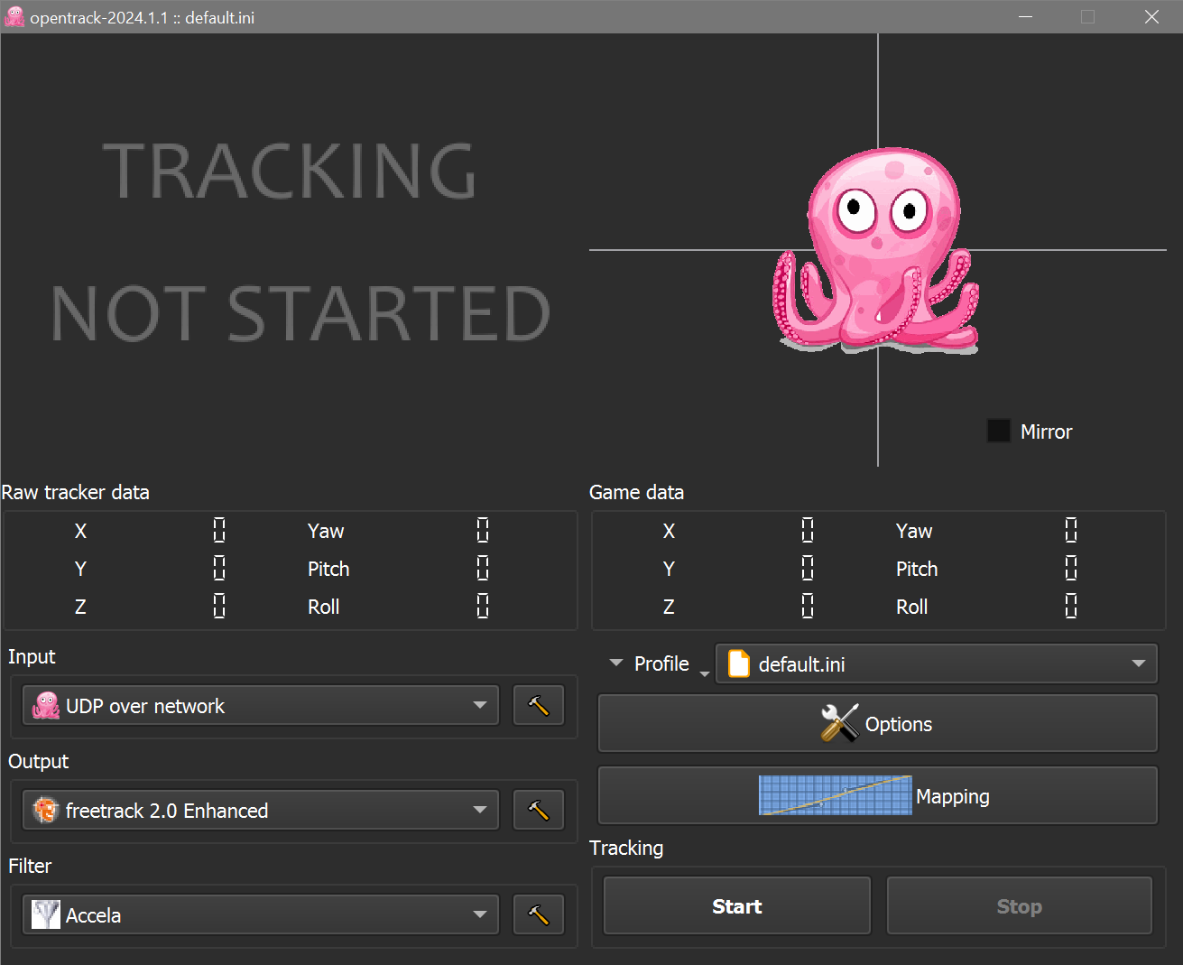 Head tracking with Opentrack & AITrack