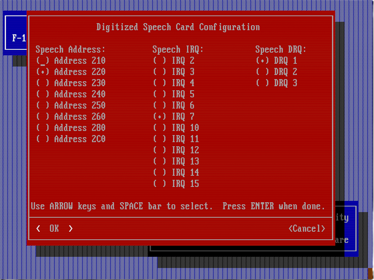 Sound card settings
