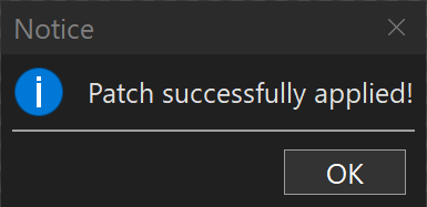 Successful patching