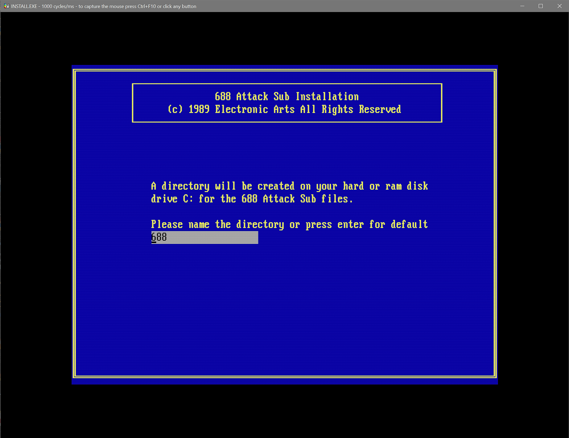 The default installation folder is 688