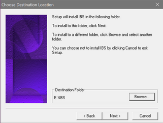 Choosing an install folder