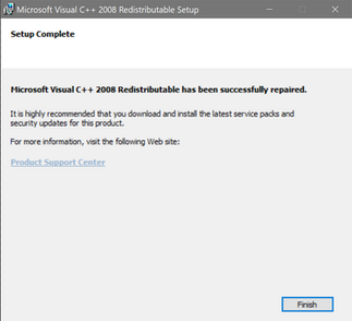 Confirmation of success