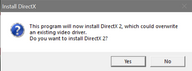 Installing DirectX (choose No)