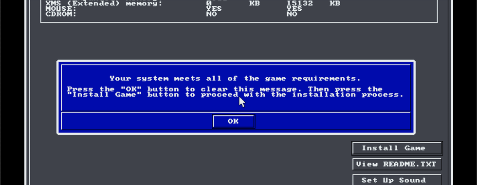 A system check is performed.
