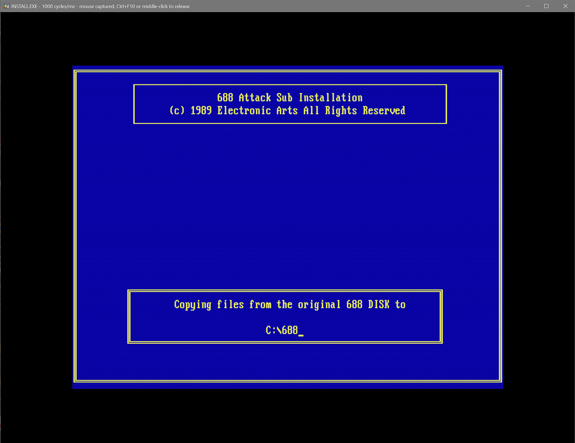 File copying begins