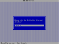Choosing an install folder
