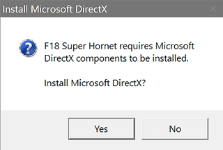 Select No when asked to install Direct X