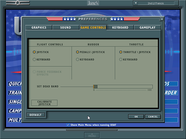 Joystick/HOTAS settings