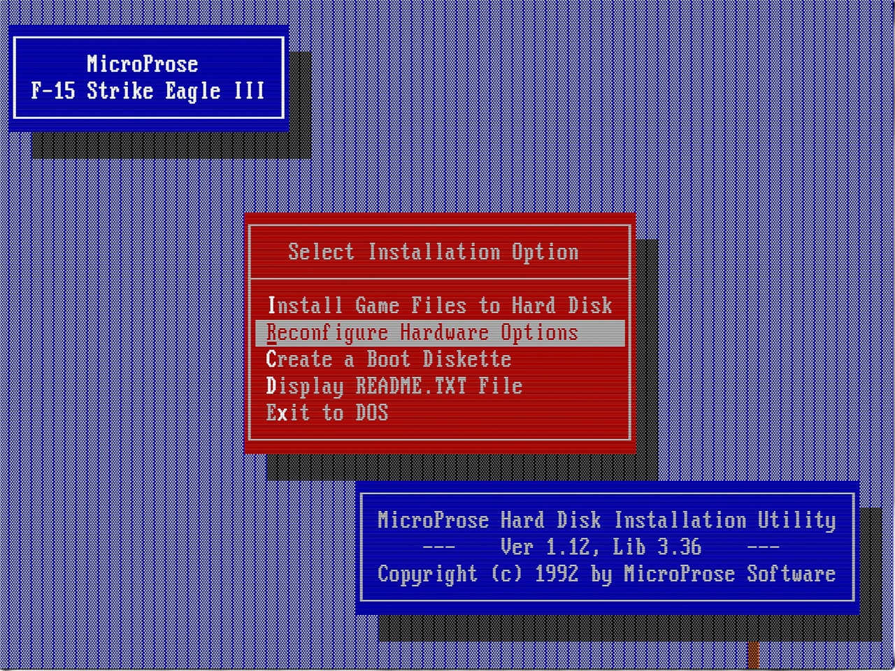 Setup utility
