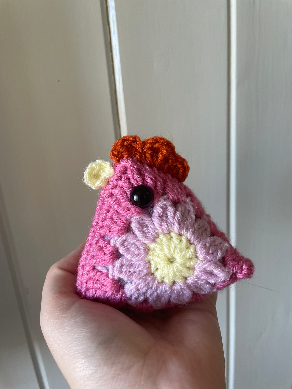 Thumbnail: Granny square chicken lavender bag