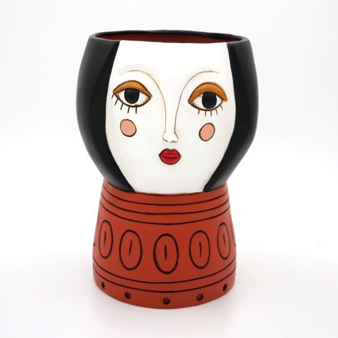 Orange Doll Planter