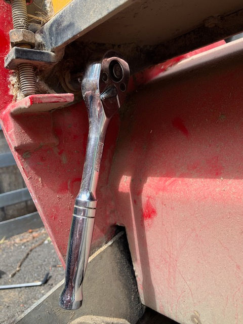 Loosen the pivot bolts too