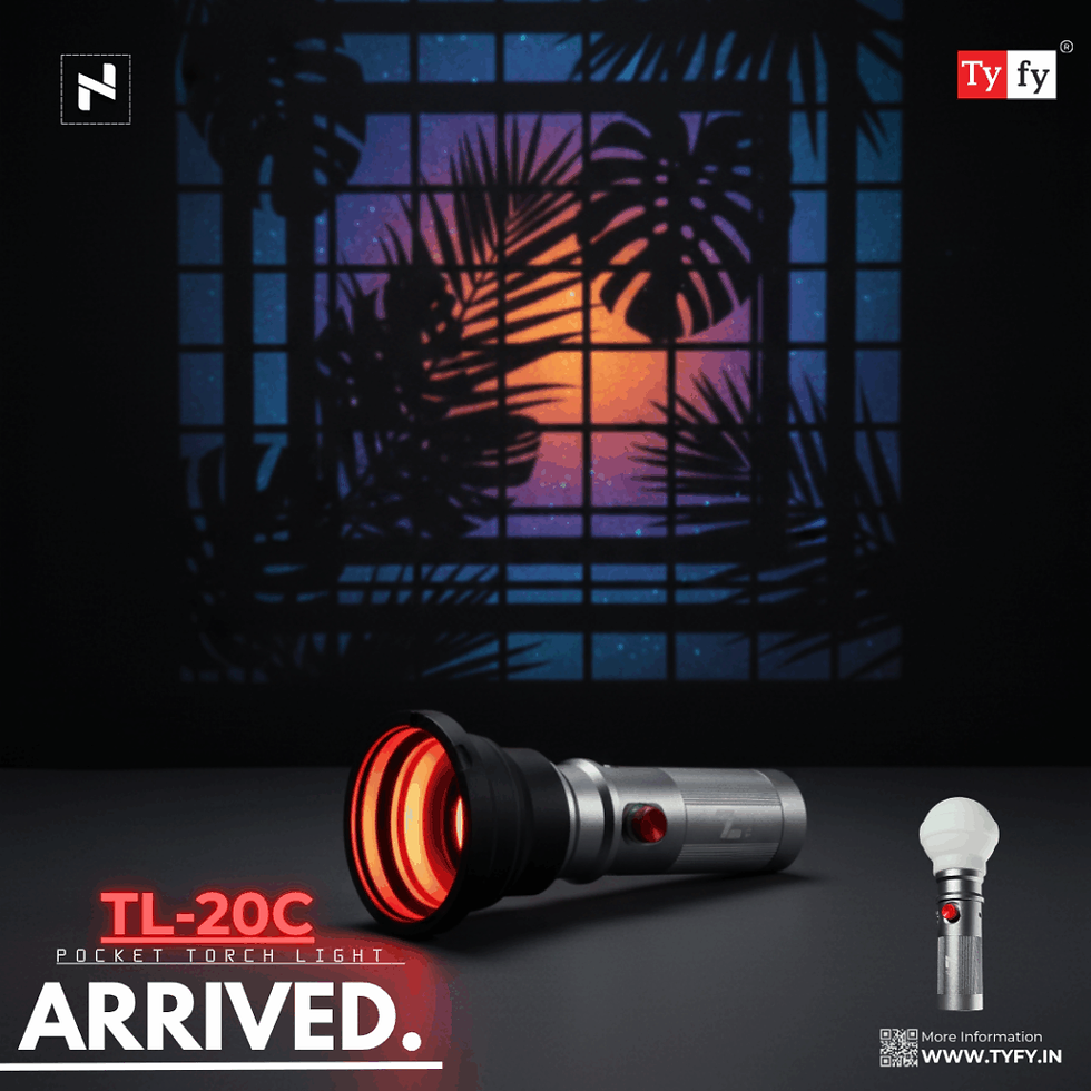 Thumbnail: TyFy NANTU TL-20C Pocket 20 GOBO RGB Torch Light | Prakash Kala Mandir