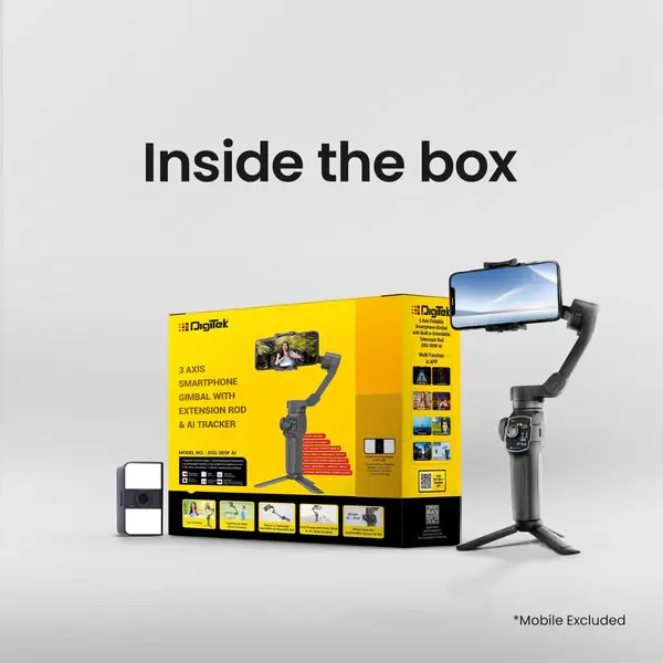 Thumbnail: Digitek (DSG-009F) AI 3 Axis Wide Angle Smartphone Gimbal | Prakash Kala Mandir