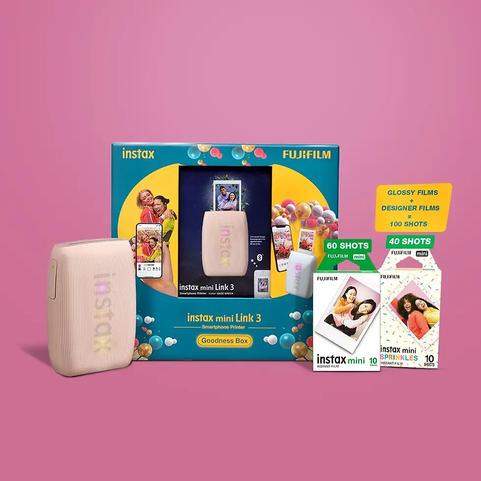FUJIFILM INSTAX MINI LINK 3 Goodness Box ( Sage White) | Prakash Kala Mandir