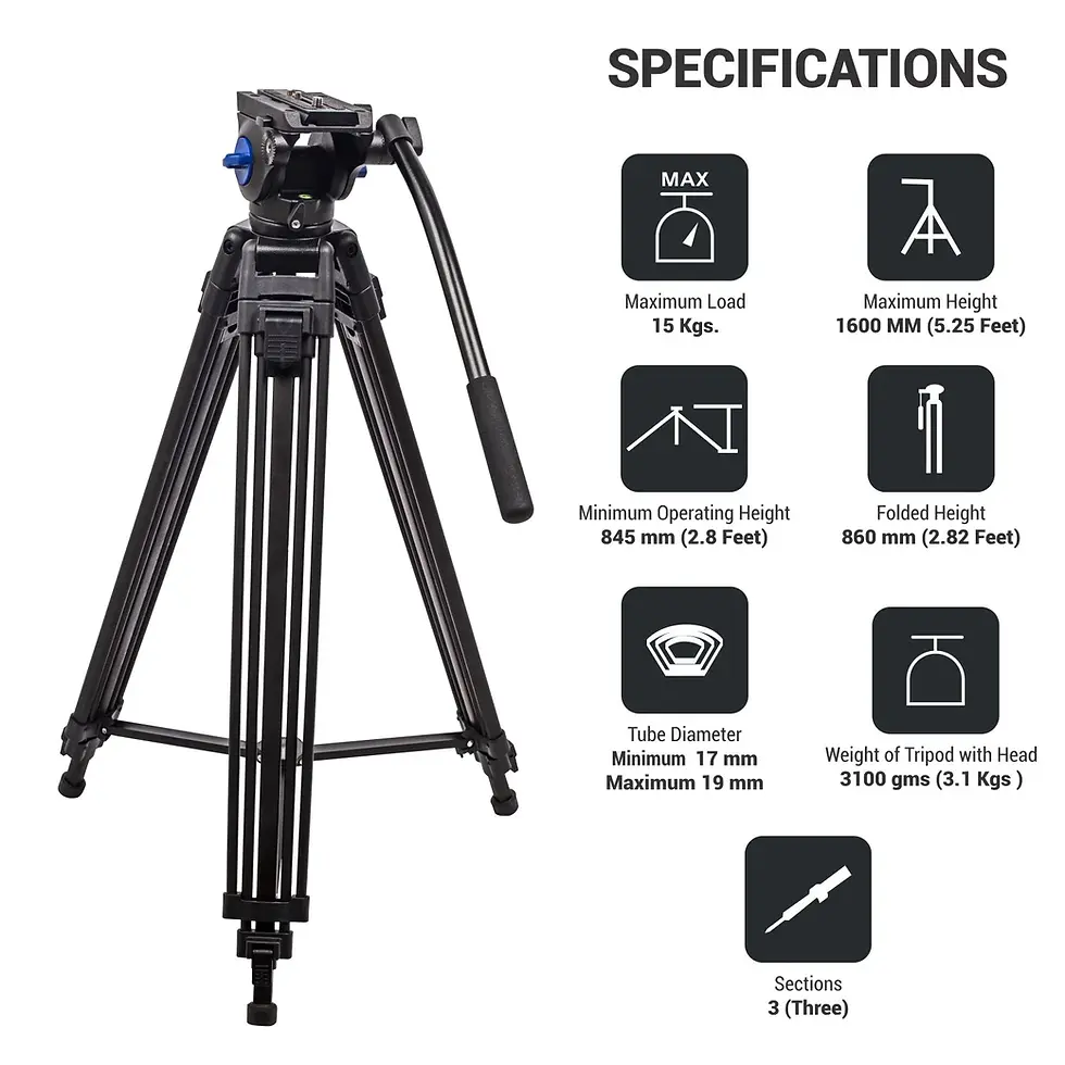 Digitek DPTR 601 VD Professional Tripod | Prakash Kala Mandir