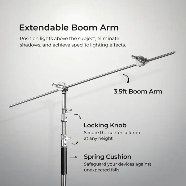 Thumbnail: Digitek Heavy Duty Light Stand C-Stand - Max. 10 Feet/3 Meters | Prakash Kala Mandir