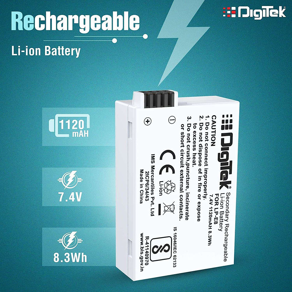 Thumbnail: DIGITEK® (LP-E8) 1120mAh Rechargeable Li-ion Batteries for Can