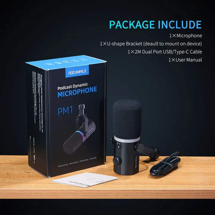 Thumbnail: FEELWORLD PM1 XLR USB Dynamic Microphone
