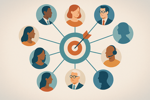 Mindmap of people with a target in the centre