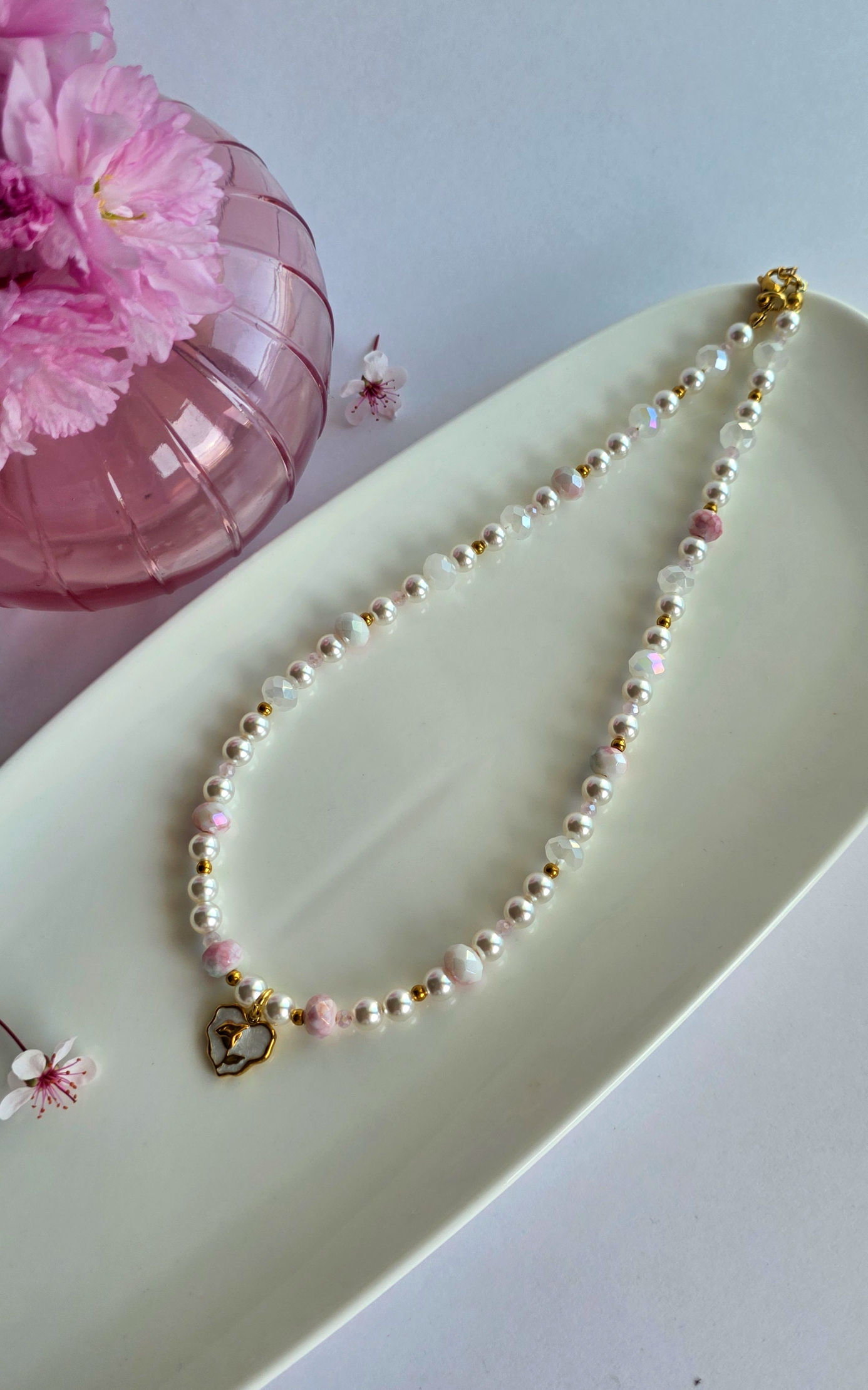 Blossom Glow Beaded Necklace