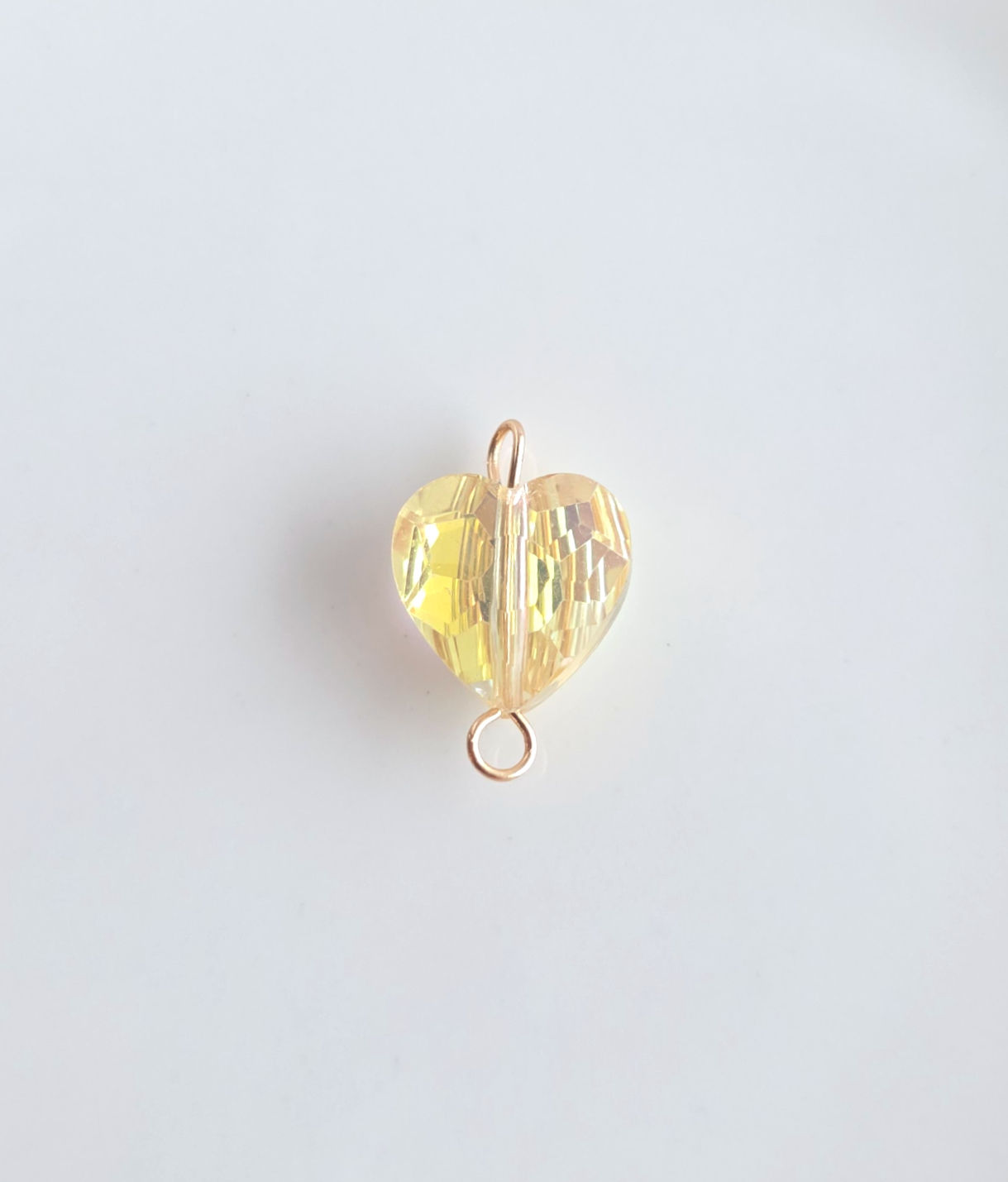 Honey Clear Crystal Glass Heart