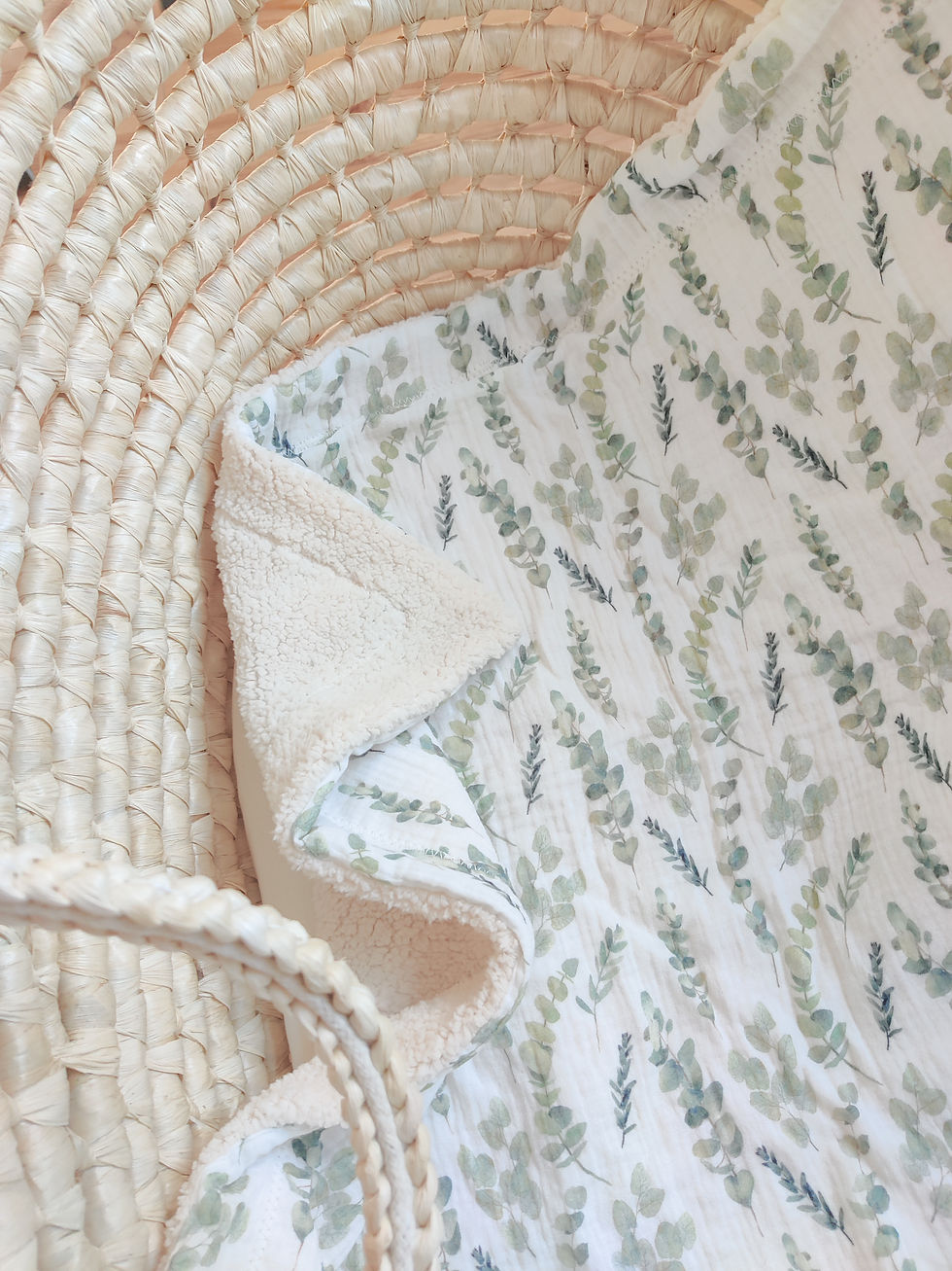 Thumbnail: Plaid/couverture eucalyptus