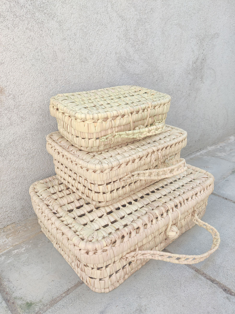 Miniature : Grande valisette en feuille de palmier