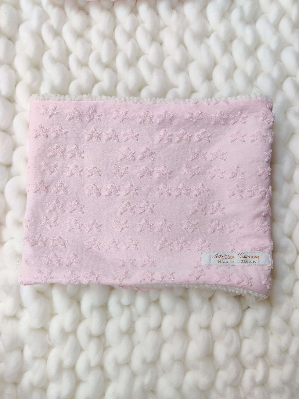 Thumbnail: Snood Teddy Chloé rose étoile 