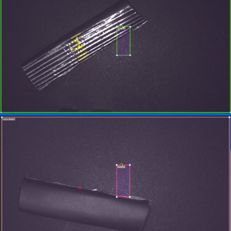 Screenshot of tape inspection on machine vision software
