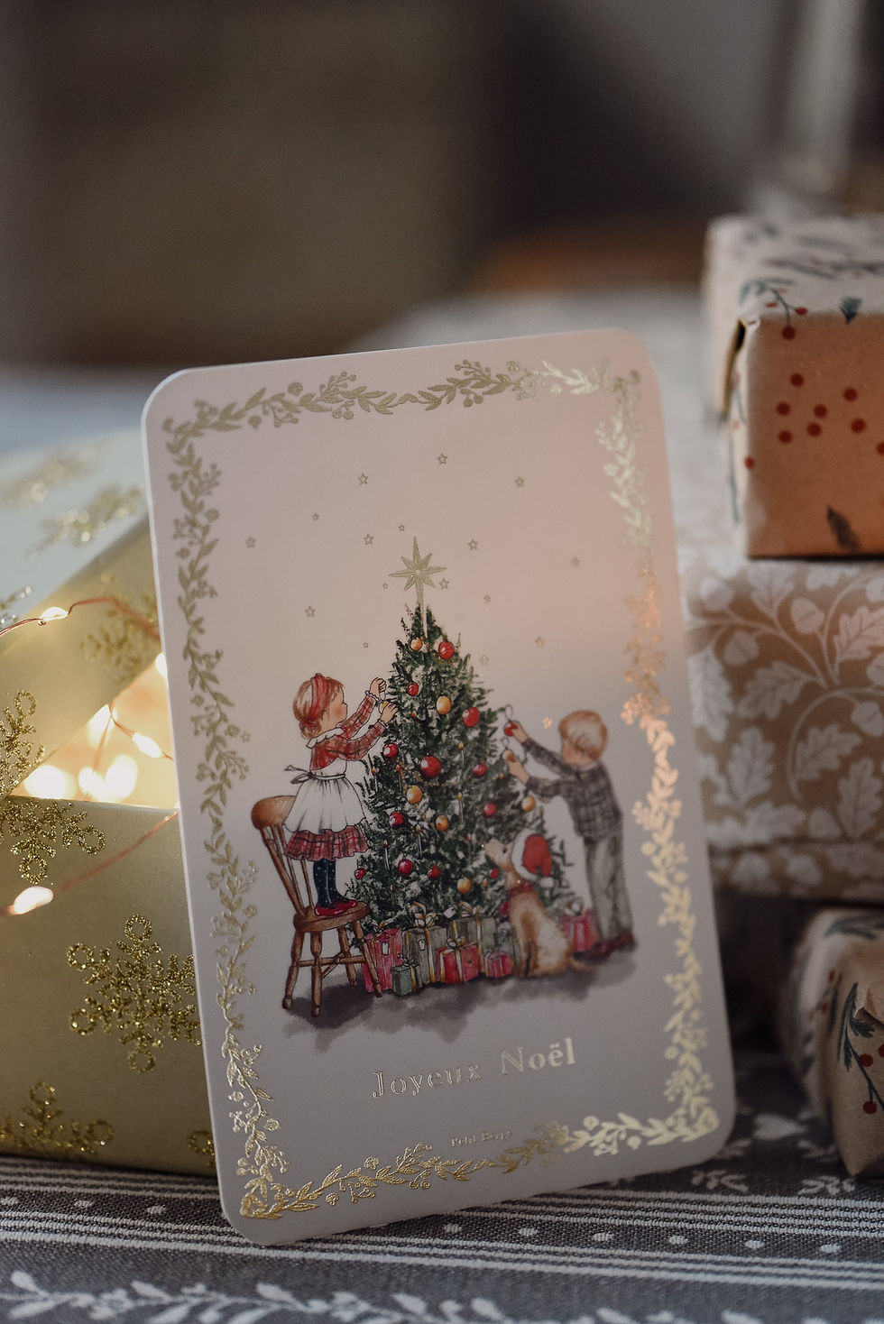 Miniature : Carte sapin - Dorure