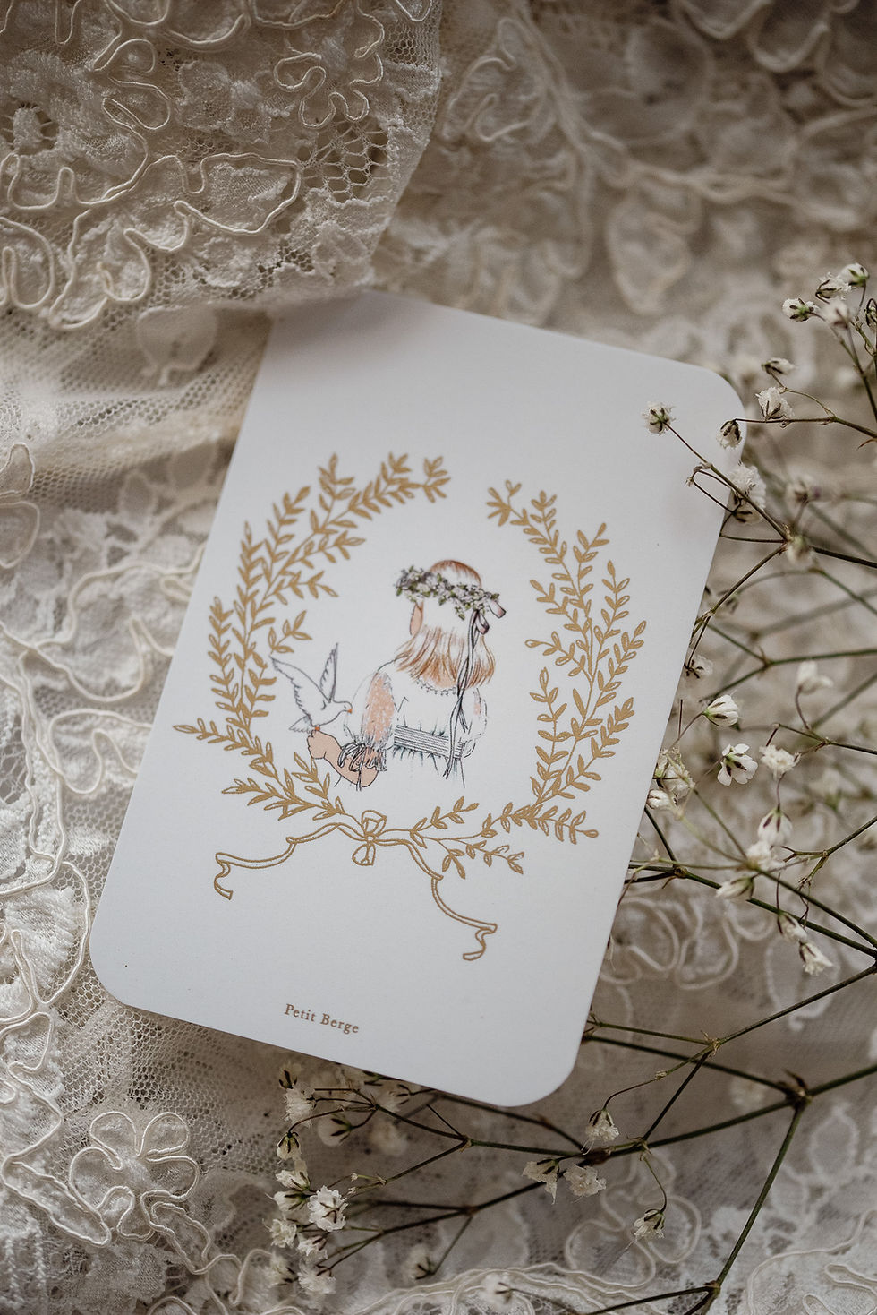 Miniature : Carte couronne de tête - dorure