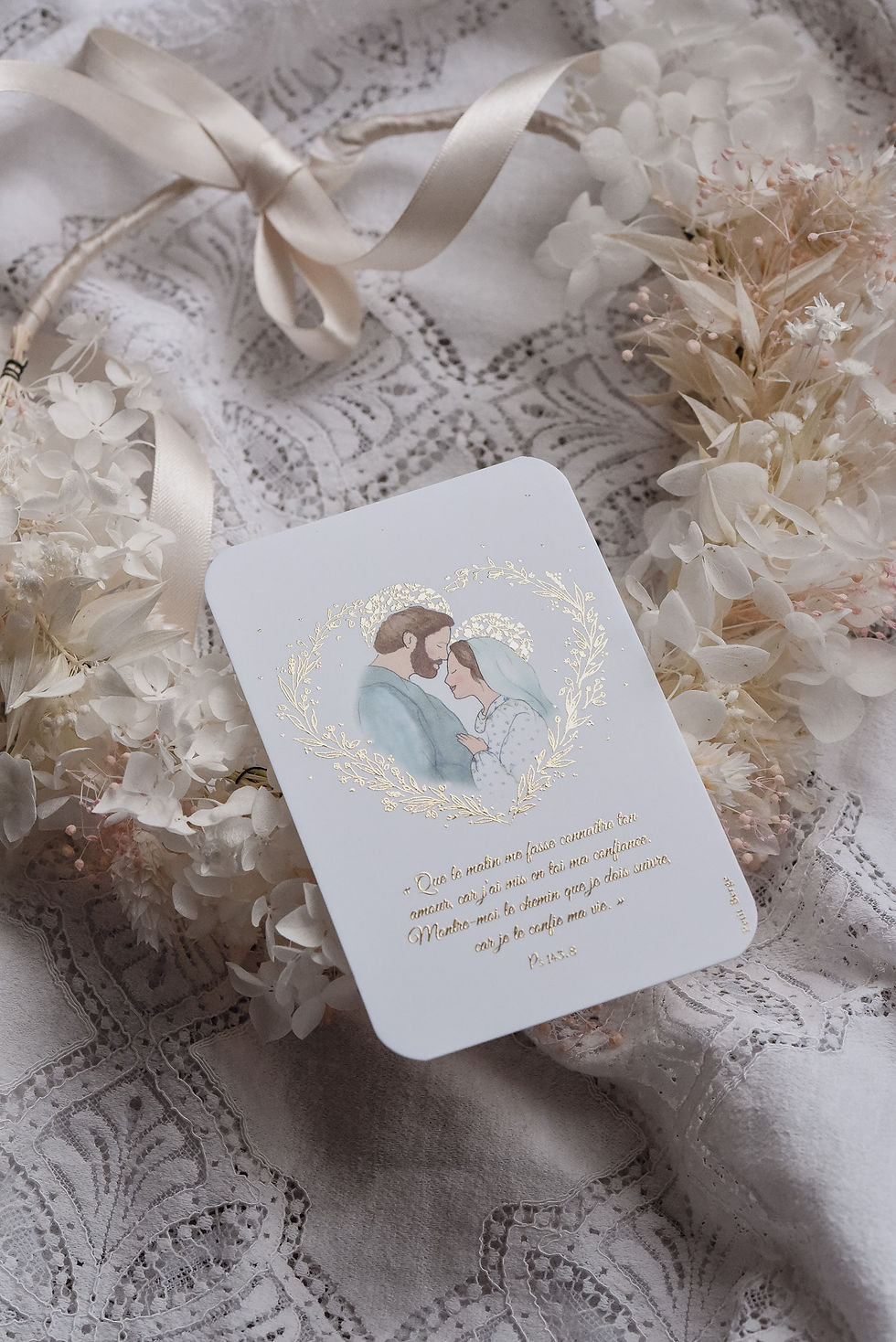 Miniature : Carte prière des époux - dorure