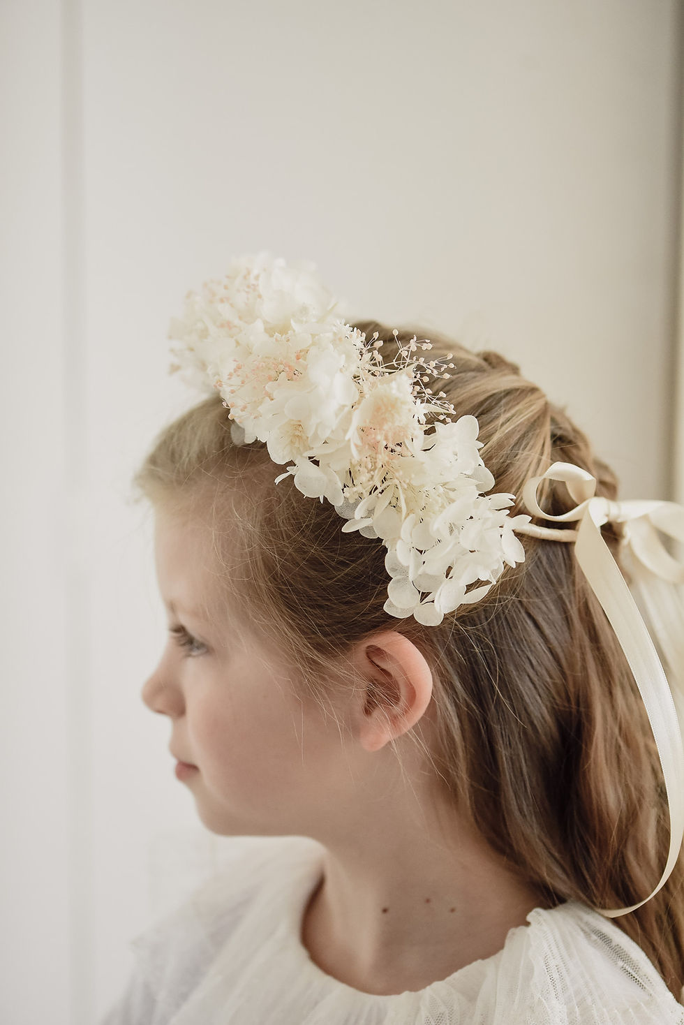 Miniature : Couronne de fleurs  blanches Petit Berge X Botanicâme Vouvray