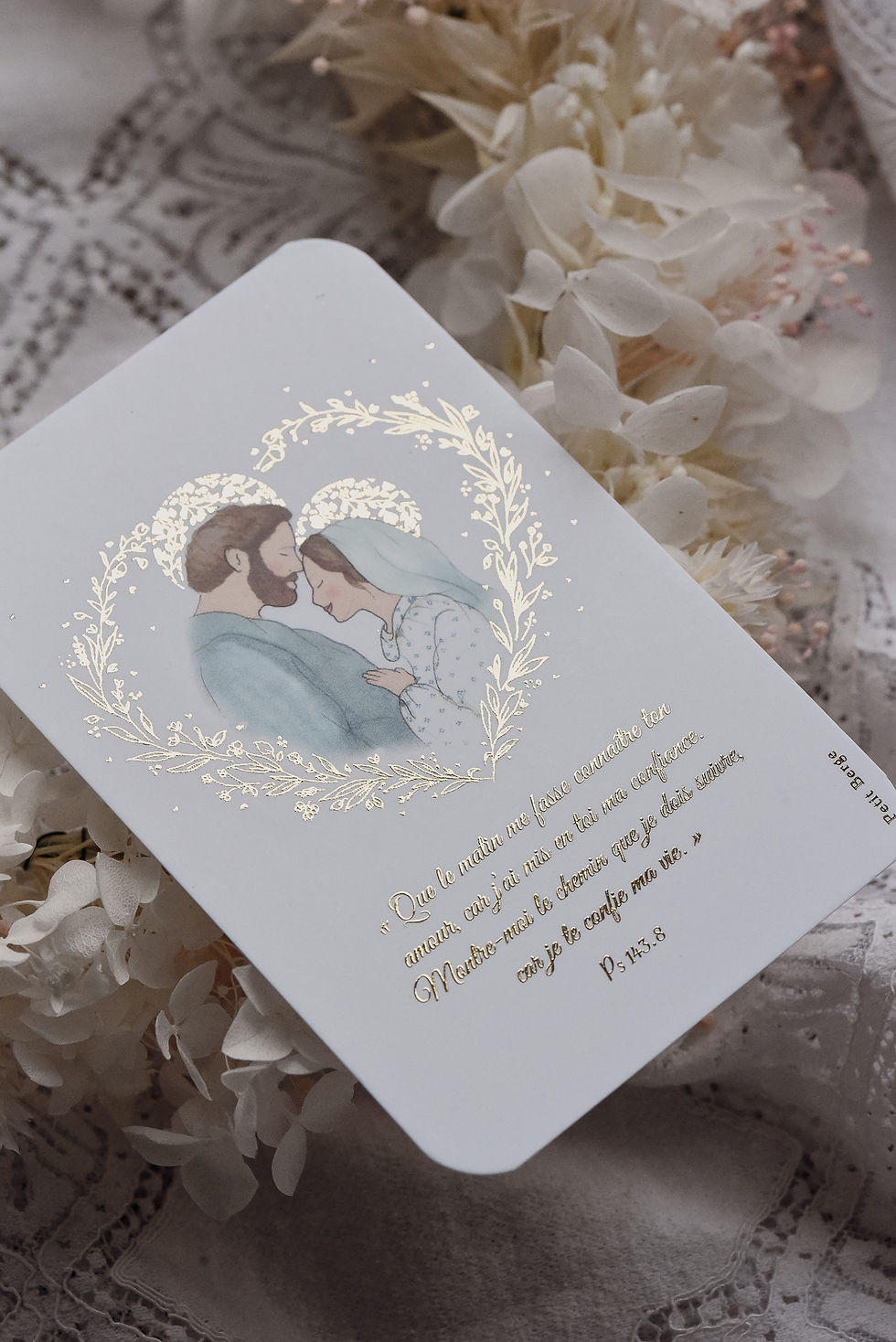 Miniature : Carte prière des époux - dorure