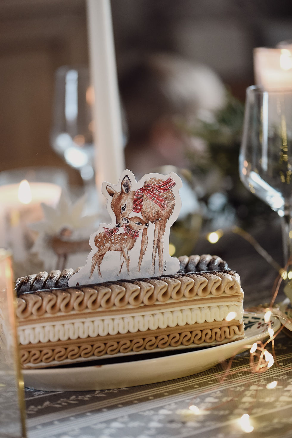 Miniature : Cake Topper biche et faon