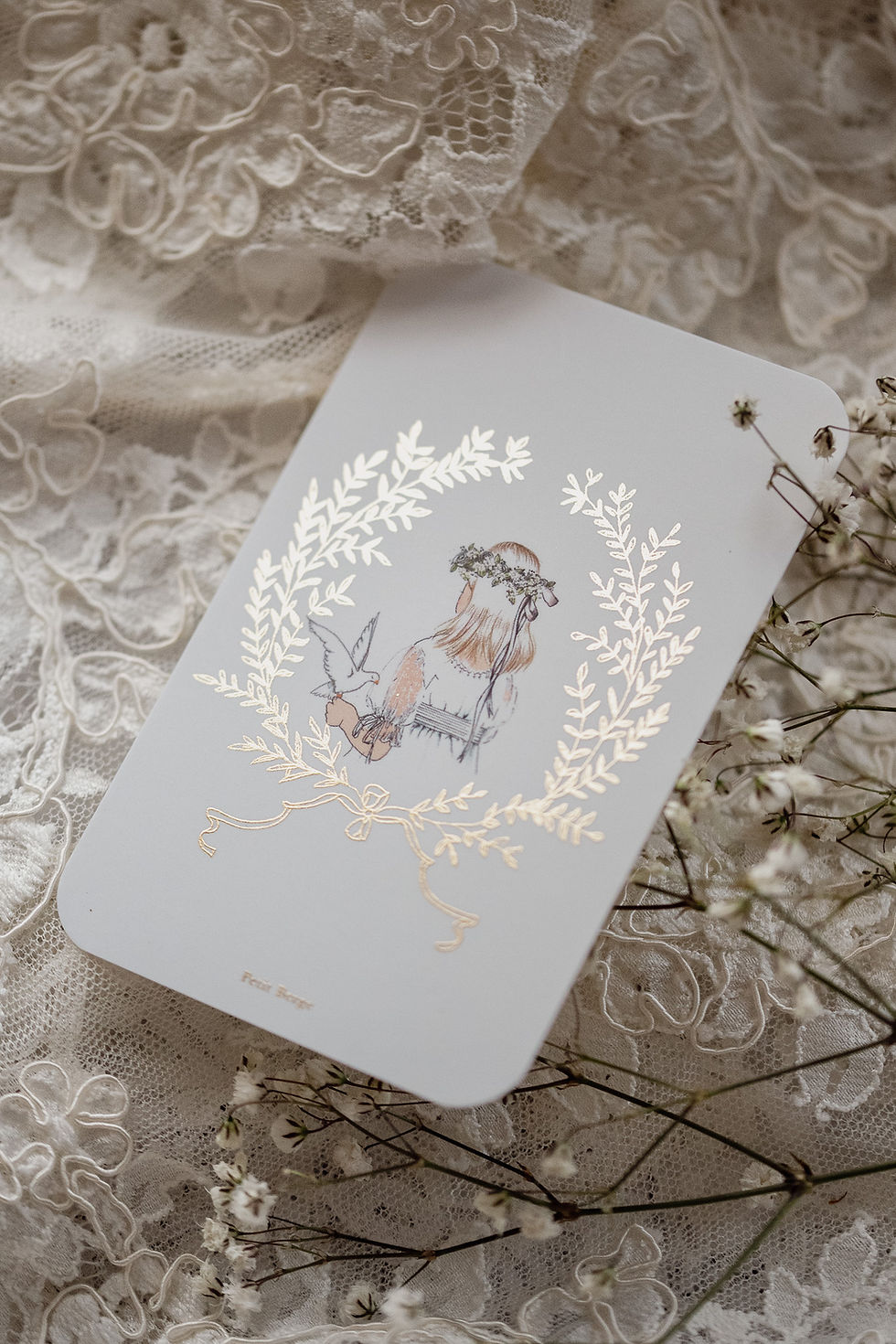 Miniature : Carte couronne de tête - dorure