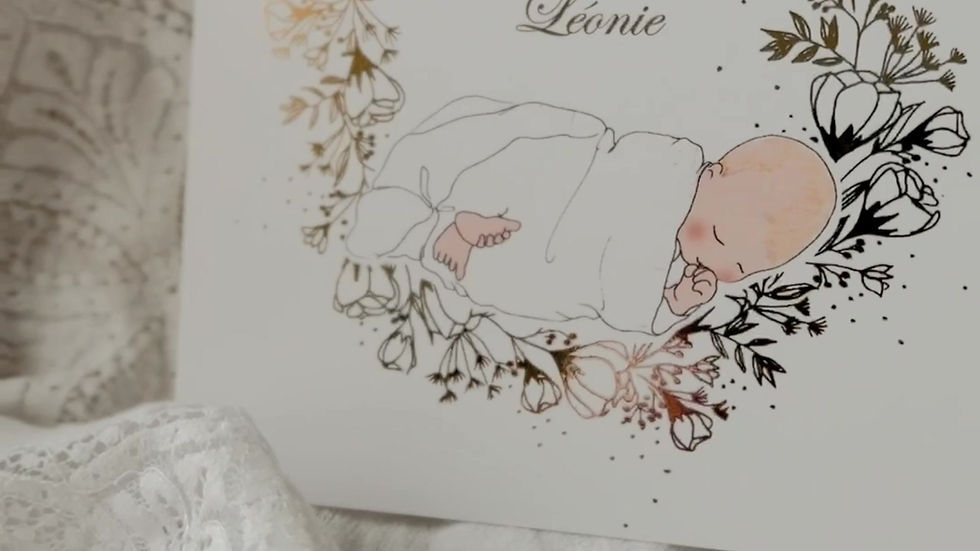 Miniature : Faire-part sommeil du nourisson - dorure