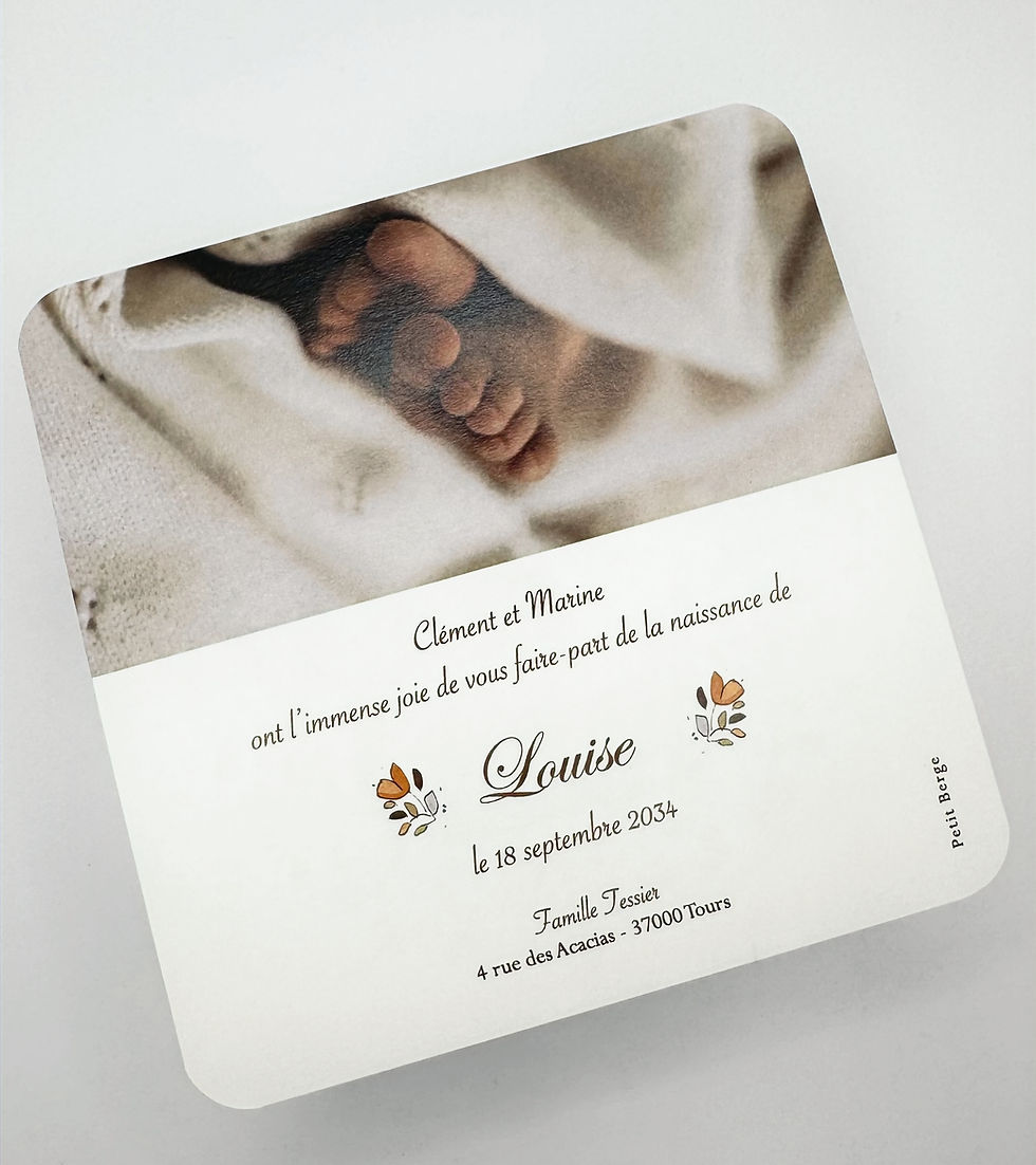 Miniature : Faire-part de naissance douceur fraternelle