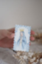 Miniature : Mini carte trésor Vierge couronnée - Feston et dorure