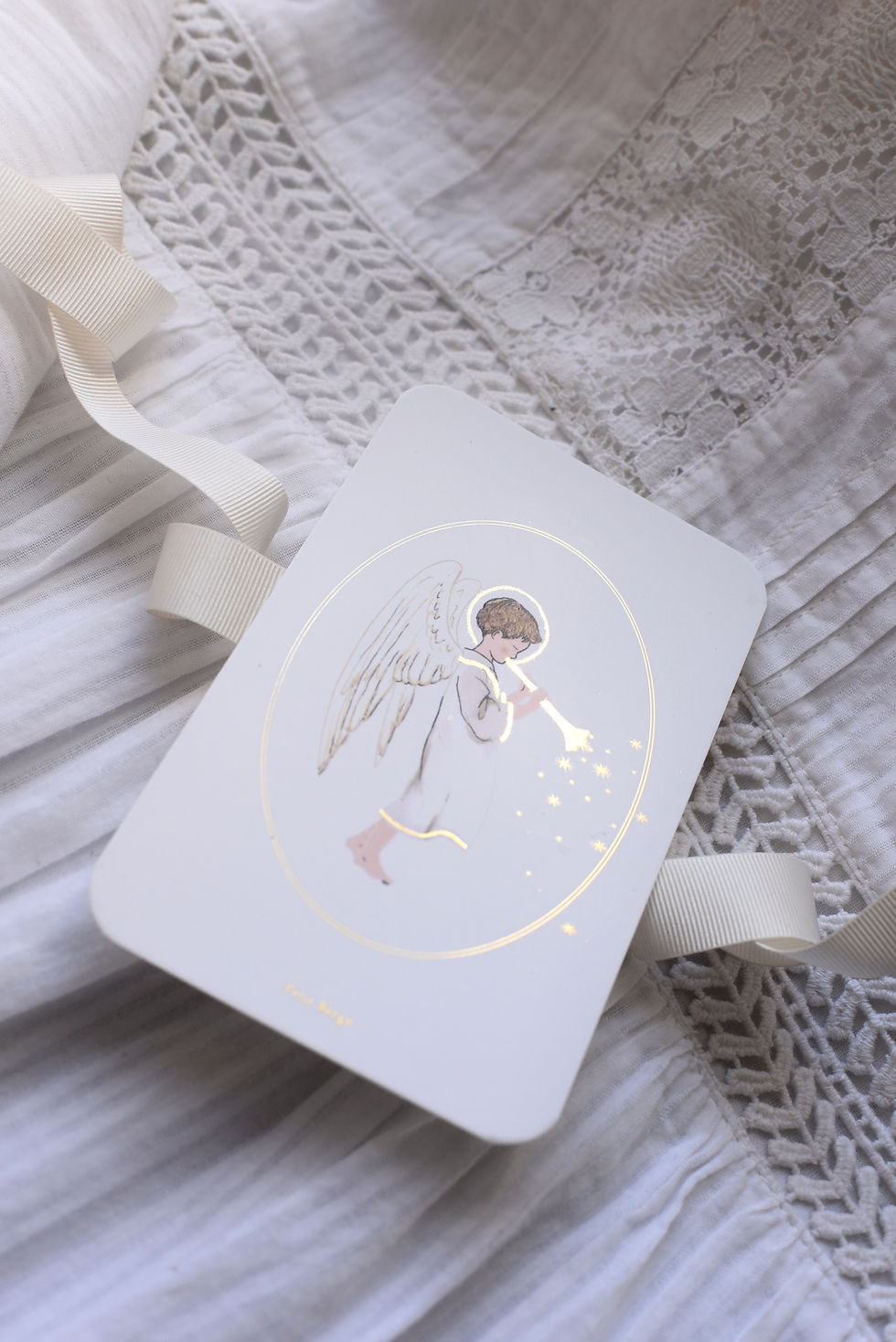Miniature : Carte ange à la trompette - dorure