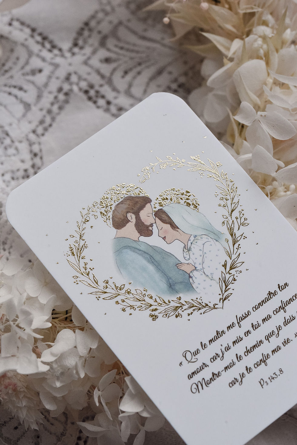 Miniature : Carte prière des époux - dorure
